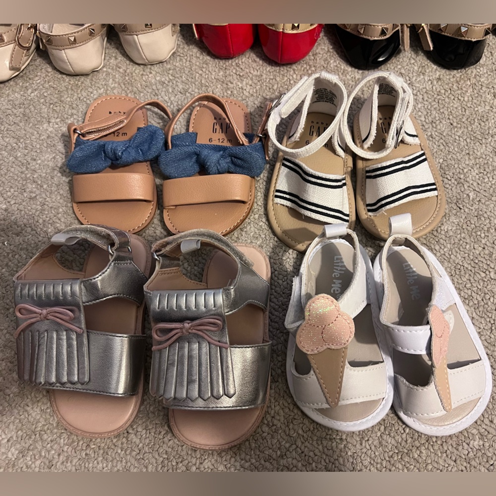 Bundle of 4 baby girl sandals